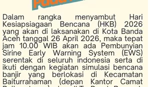 Jangan panik, sirine "bencana" akan bunyi pada 26 April