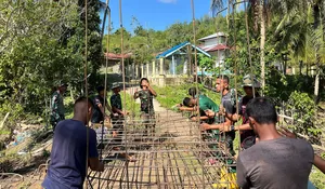 Pascabencana Banjir, TNI Bangun Jembatan Perintis Di Pedalaman  Aceh Tengah