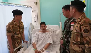 Komandan PMPP TNI kunjungi korban luka di RS Saint George Beirut