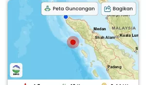 Gempa Pulau Simeulue, warga ngaku hentakan kuat terasa  satu kali