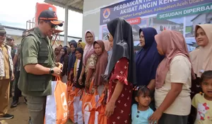 72 unit huntara rusak diterjang puting beliung selesai diperbaiki