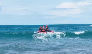 Hari ke-dua belum ditemukan, Tim SAR lanjutkan  pencarian warga terseret ombak di  Pulau Kapuk