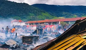 Puluhan rumah kontruksi kayu hangus terbakar di Aceh Tengah