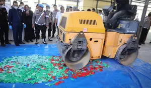 Di Aceh,  2.538 pcs cartridge vape mengandung etomidate dimusnahkan