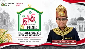 Mihrab sultan dan jejak sejarah terangkum dalam logo 515 tahun Pidie