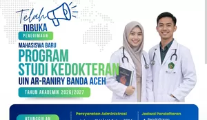Prodi kedokteran UIN Ar Raniry buka pendaftaran, berminat?