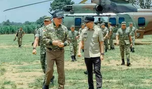 Gubernur Rahmat Mirzani Djausal Dampingi Menteri Pertahanan RI