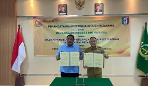 Kejari Pringsewu dan BPKAD Teken MoU Perdata dan Tata Usaha Negara