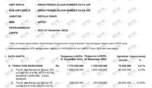GPN Lampung Soroti Kenaikan LHKPN Kadis PSDA Budhi Darmawan Capai 37,15 Persen
