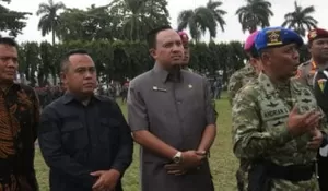 Ketua Komisi I DPRD Lampung Ikut Upacara Gelar Operasi Gaktib dan Yustisi