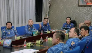 Sekda Marindo Pimpin Rapat Penyelenggaraan Nonton Bareng Piala Dunia FIFA 2026 di Provinsi Lampung