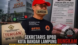 Sekretaris BPBD Kota Bandar Lampung Bungkam Soal Temuan BPK