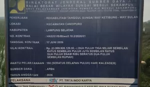 Proyek Tanggul Way Ketibung–Way Sulan Rp23,99 Miliar Disorot