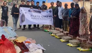 Tak Hanya di Meja Billiard, Pobsi Bulukumba Solid Bantu Korban Kebakaran