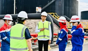 Tinjau Blok Rokan, Jokowi Minta Produksi Minyak Naik Jadi 400 Ribu Barel Per Hari