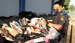 Penyelundupan 450 Koli Sepatu Bekas Impor Digagalkan