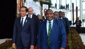Pertemuan Bilateral, Presiden Jokowi Disambut Tarian 'Hiri Moale' Asal Papua Nugini