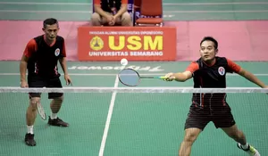 PORNAS XVI, Tim Regu Putra Bulutangkis Kemenpora Berhasil Melaju ke Babak Final