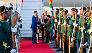 Lanjutan Kunjungan, Presiden Jokowi Tiba di Johannesburg Afrika Selatan