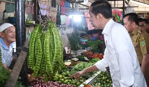 Presiden Sebut Harga Komoditas Pangan di Pasar Sekip Ujung Stabil, Inflasi Terkendali