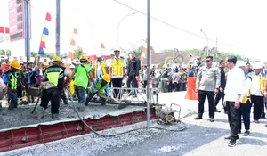 Pengerjaan Proyek Rekonstruksi Jalan Rusak di Lampung Tengah Capai 60%