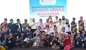 Bandara IKN Nusantara Mulai Dibangun, Jajaran Kemenhub Syukuran Bersama Warga Setempat