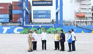 Resmikan Makassar New Port, Jokowi: Hub Logistik Terbesar di Indonesia Timur