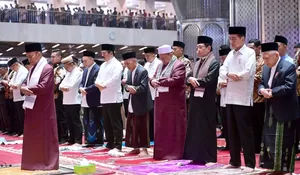 Presiden Jokowi dan Wapres Salat Idulfitri 1445 Hijriah di Masjid Istiqlal