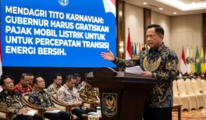 Mendagri Minta Seluruh Gubernur Bebaskan Pajak Kendaraan Listrik