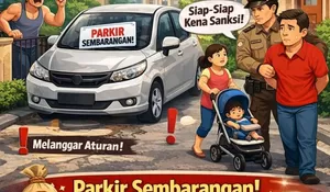 Jangan Asal Parkir! Jalan Perumahan Bukan Garasi, Ada Ancaman Pidana dan Denda Rp1,5 Miliar