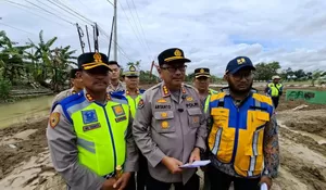 Polda Jateng Kawal Perbaikan Tanggul Sungai Tuntang di Grobogan, Jalur Ditargetkan Pulih Sebelum Lebaran