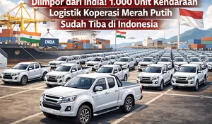 Diimpor dari India! 1.000 Unit Kendaraan Logistik Koperasi Merah Putih Sudah Tiba di Indonesia