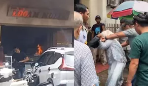 Viral! Diduga Hendak Merampok, Perempuan Nyalakan Bom Molotov di Toko Emas Somba Opu Makassar