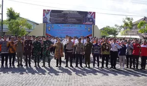 Amankan Mudik Lebaran, Polres Sukoharjo Gelar Apel Pasukan Operasi Ketupat Candi