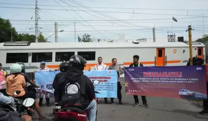 KAI Daop 6 Yogyakarta Perkuat Edukasi Keselamatan di Perlintasan Sebidang