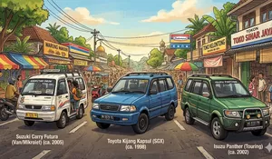 Suzuki Carry, Toyota Kijang, dan Isuzu Panther: Tiga Legenda yang Tak Pernah Tergusur di Jalanan Indonesia