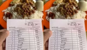 Nota Aneh Ini Bikin Netizen Geram, Piring dan Kursi Ikut Dihitung!