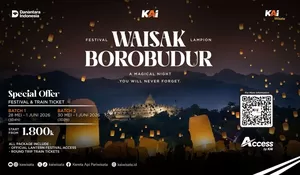 KAI Wisata Luncurkan Paket Festival Waisak Candi Borobudur 2026, Tawarkan Perjalanan Nyaman dan Pengalaman Spiritual