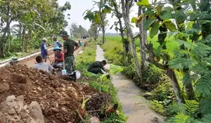 Sumber Air Dekat Lokasi Percepat Betonisasi TMMD Reguler ke-128 di Desa Puro Sragen