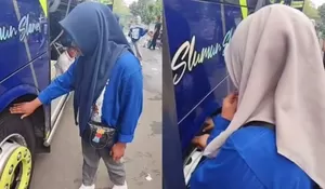 Viral Wisatawan Cium Ban Bus Demi Tolak Mabuk Perjalanan, Netizen: Bahaya dan Tidak Higienis