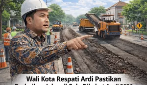 Wali Kota Respati Ardi Pastikan Perbaikan Jalan di Solo Dikebut April 2026