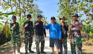 Kepala Desa Puro Apresiasi Kinerja Satgas TMMD di Sragen, Tetap Semangat di Tengah Cuaca Panas