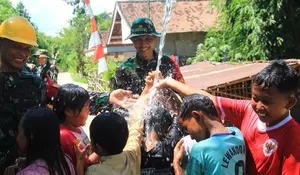 Air Mengalir, Tawa Menggema: Kebahagiaan Anak Gadungsari Bersama TMMD Sragen