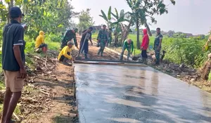 15 Hari Jelang Penutupan TMMD Kodim Sragen, Satgas Tetap Semangat Tanpo Sambat
