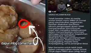 Viral di Media Sosial! Belatung Ditemukan di Menu MBG SMA di Comal Pemalang, Pengunggah Video Malah Minta Maaf