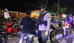 Polresta Surakarta Sikat Knalpot Brong saat Malam Takbiran, 27 Motor Langsung Diangkut