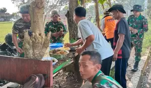 Kehangatan TMMD di Sragen, Warung Mak Yem Dipenuhi Canda dan Rezeki