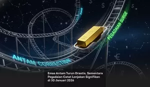 Antam Turun, Pegadaian Ngegas, Emas Lagi Main Dua Arah