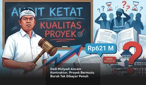 Dedi Mulyadi Ancam Kontraktor, Proyek Bermutu Buruk Tak Dibayar Penuh