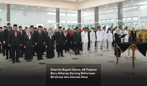 Dilantik Bupati Garut, 88 Pejabat Baru Diharap Dorong Reformasi Birokrasi dan Akurasi Data